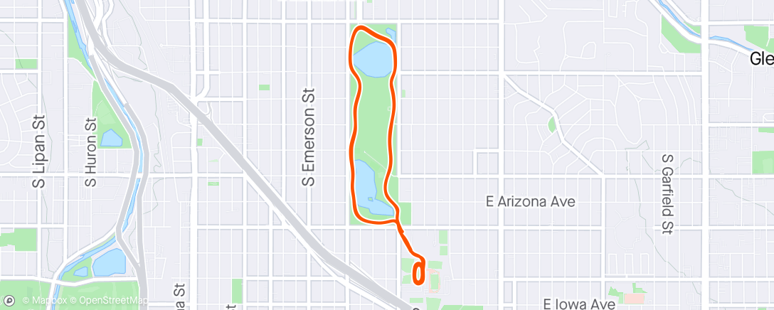 Map of the activity, Getting my training back on [the] track