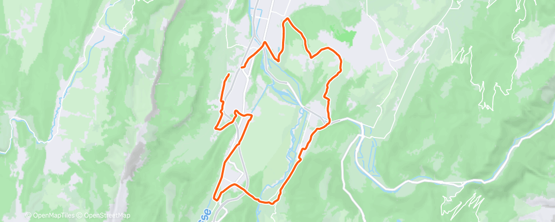 Map of the activity, Sortie vélo dans l'après-midi
