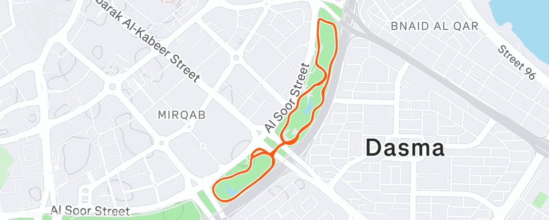 Map of the activity, Unfinished Session due to unexpected pain
