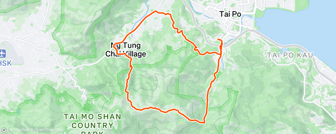 Map of the activity, Afternoon Trail Run