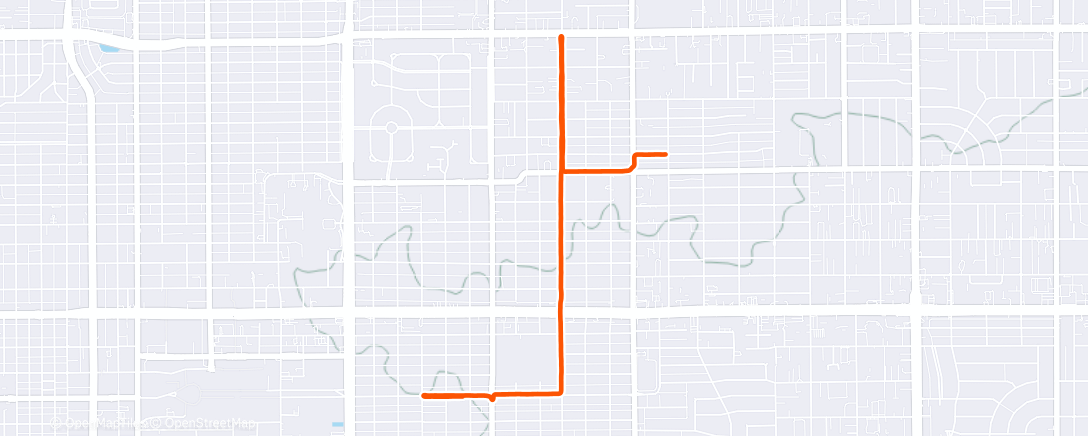 Map of the activity, Afternoon Run
