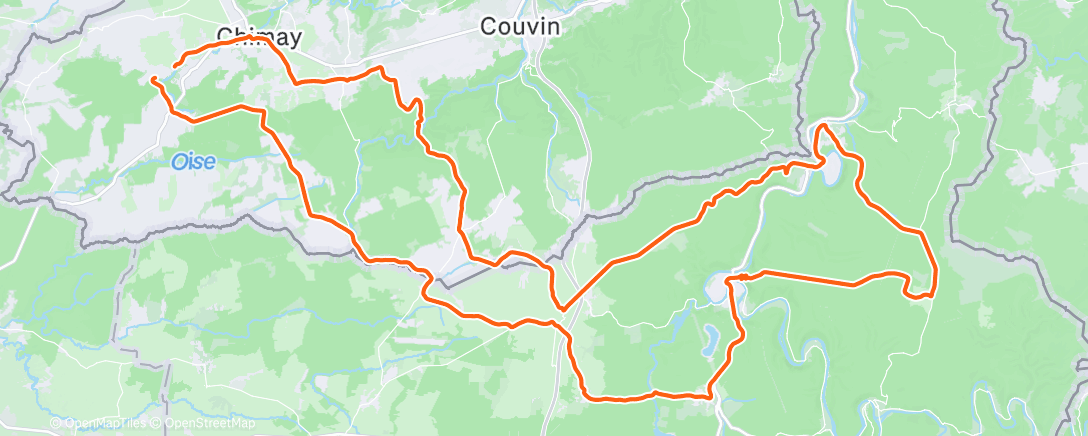 Map of the activity, Cyclisme