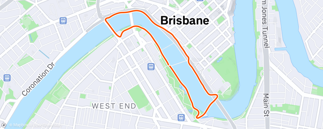 Map of the activity, Evening Run