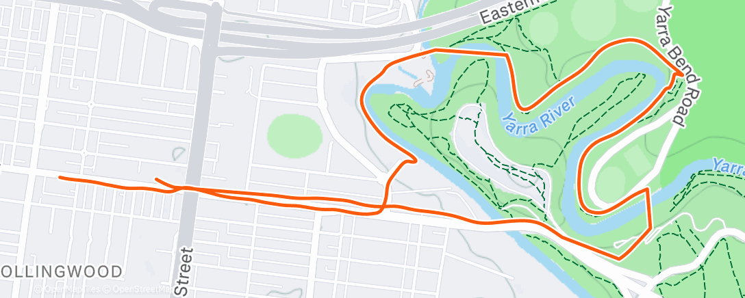 Map of the activity, Morning Run