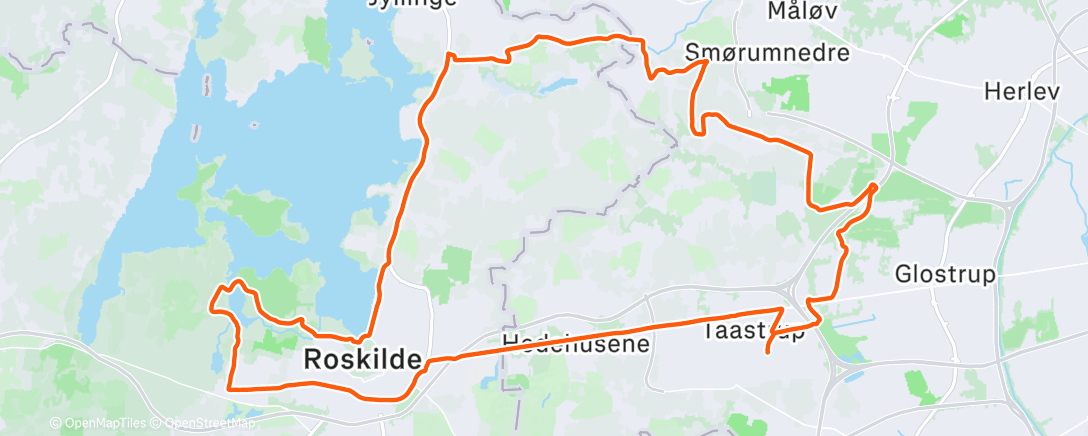 Map of the activity, Cycling