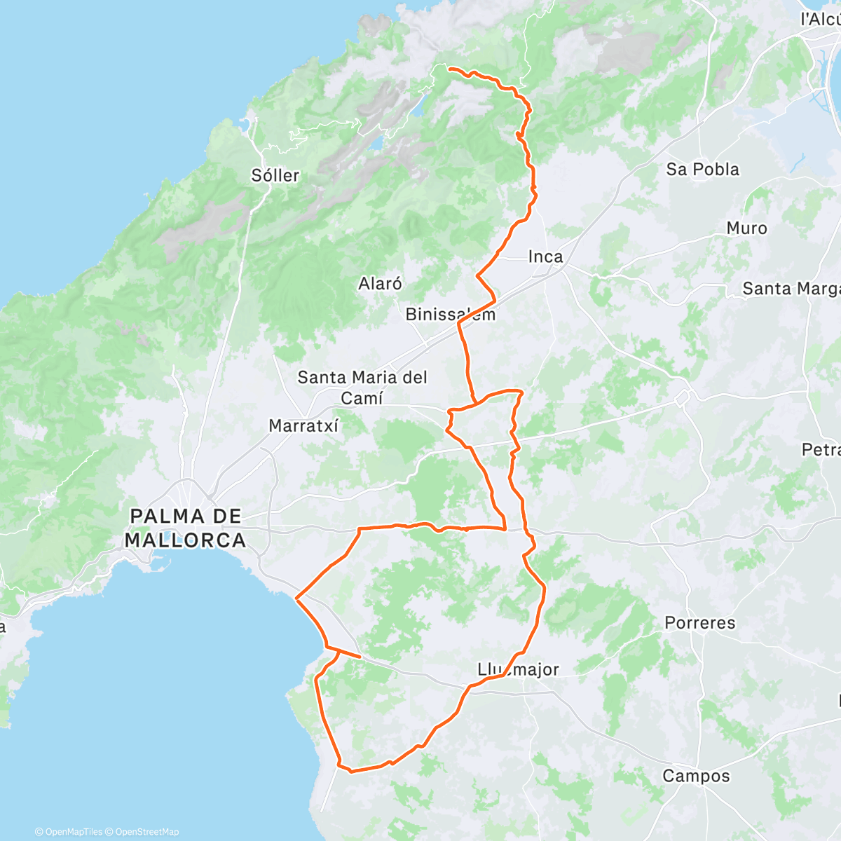 Map of the activity, Morgenausfahrt