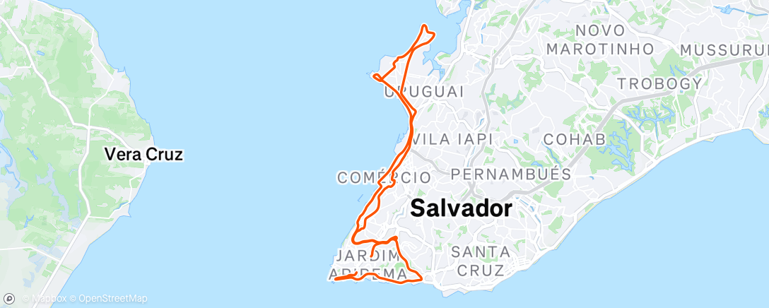 Map of the activity, Pedalada matinal