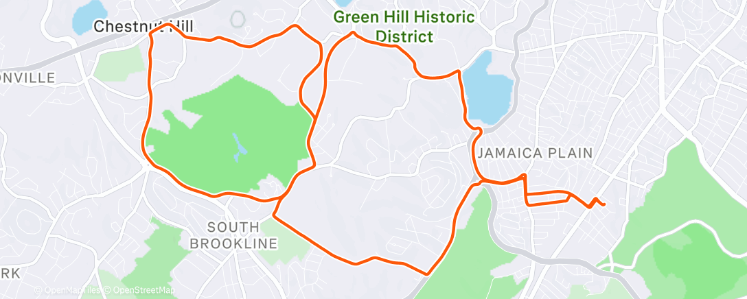 Map of the activity, Lunch Ride