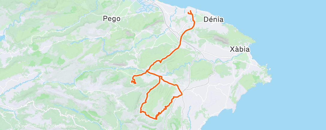 Mappa dell'attività Cycling