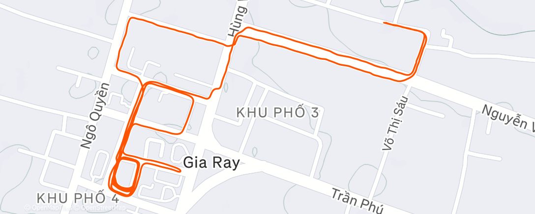Map of the activity, Chạy ngoài trời