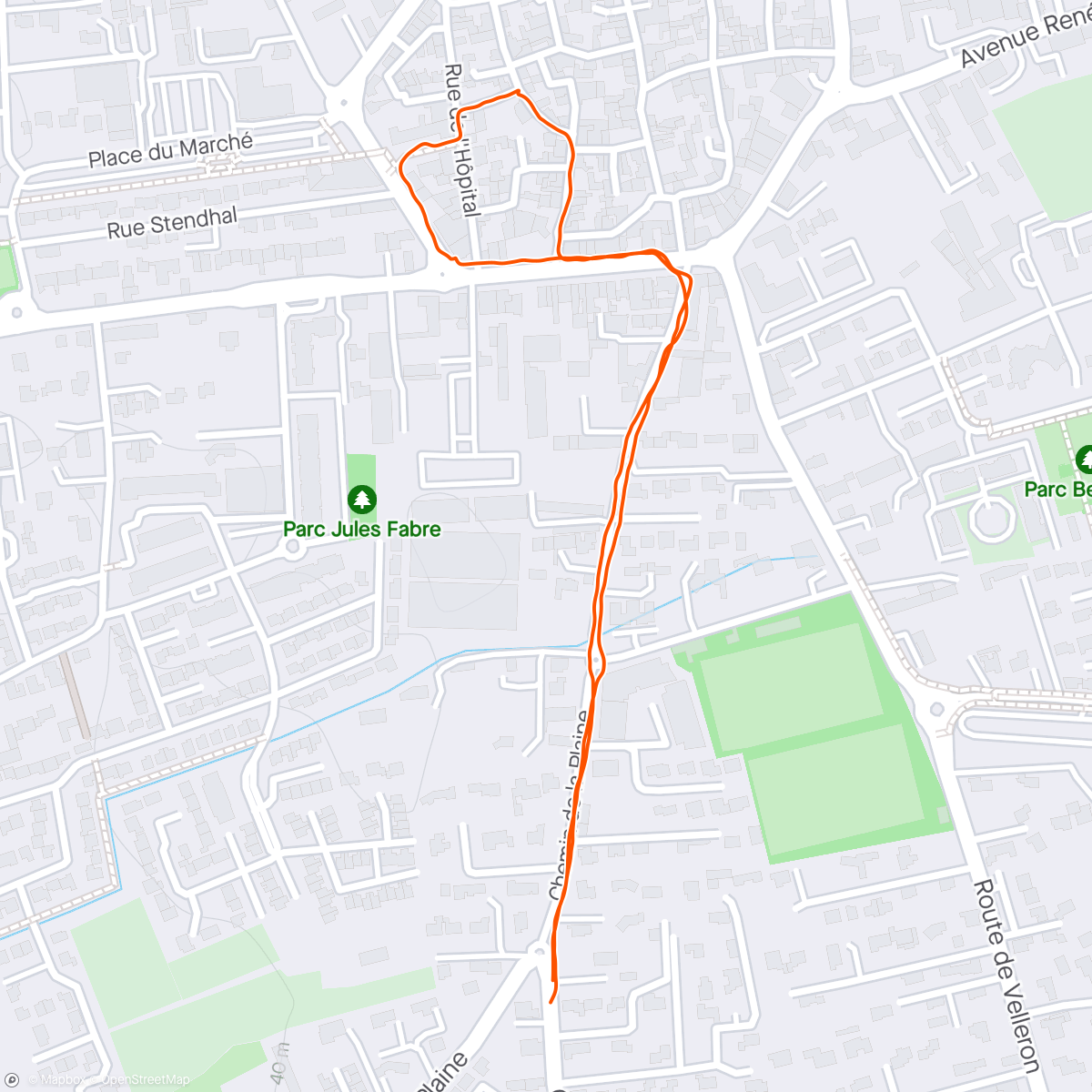 Map of the activity, Promenade du vieux 😑