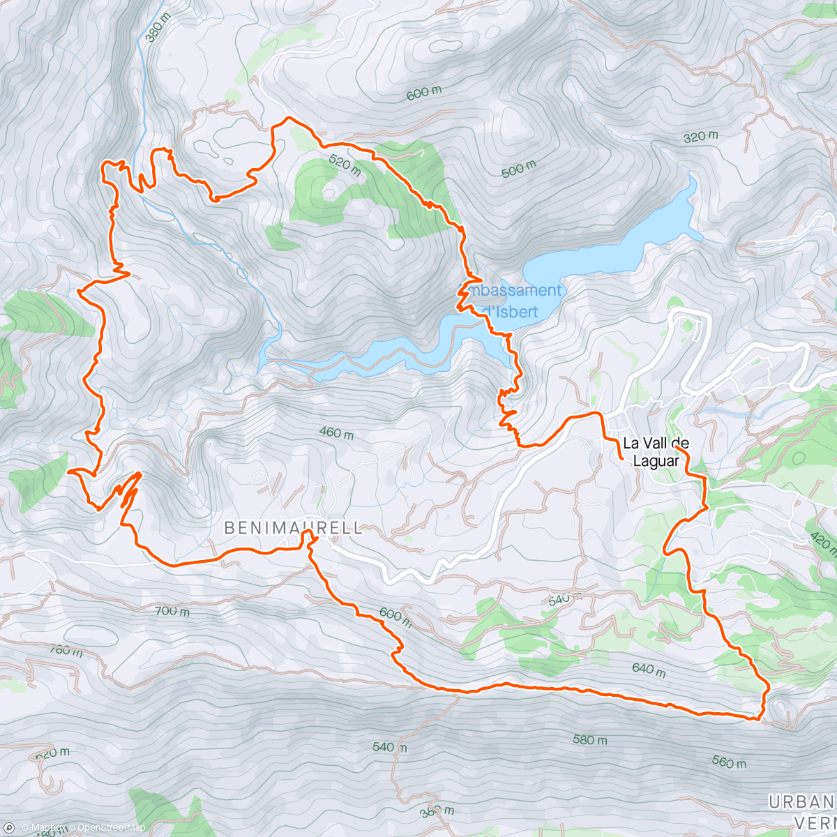 Map of the activity, Barranc de L’Infern + Cavall Verd with Arnau 26/4/2024