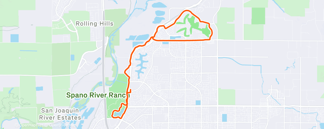 Map of the activity, Morning Run