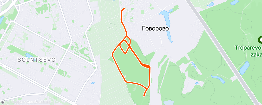 Map of the activity, Легко 5к