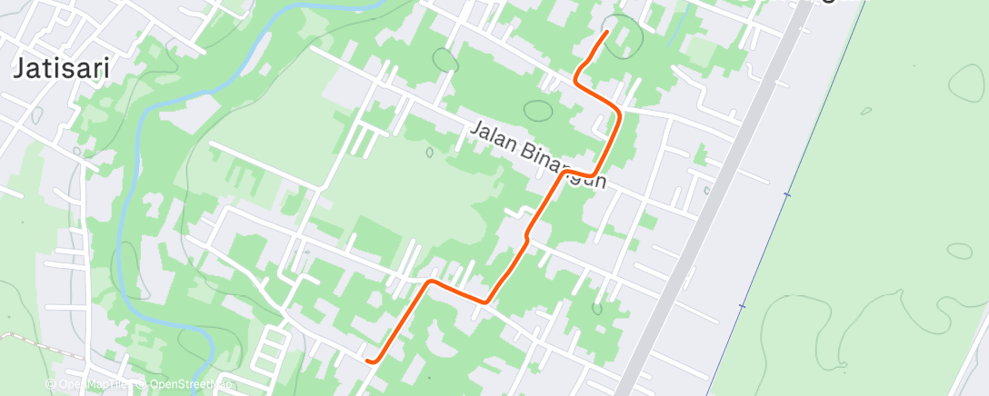 Map of the activity, Lari Senin