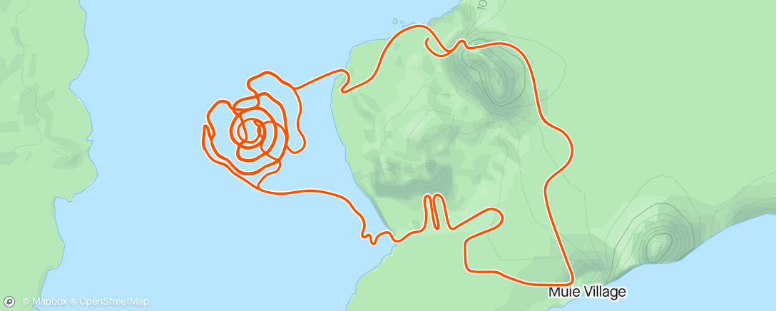 アクティビティ「Zwift - Race: After Party Race by PETA-Z (B) on Volcano Climb After Party in Watopia」の地図