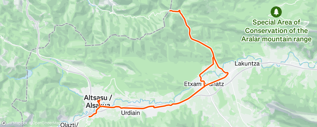 Peta aktivitas, Bicicleta a la hora del almuerzo