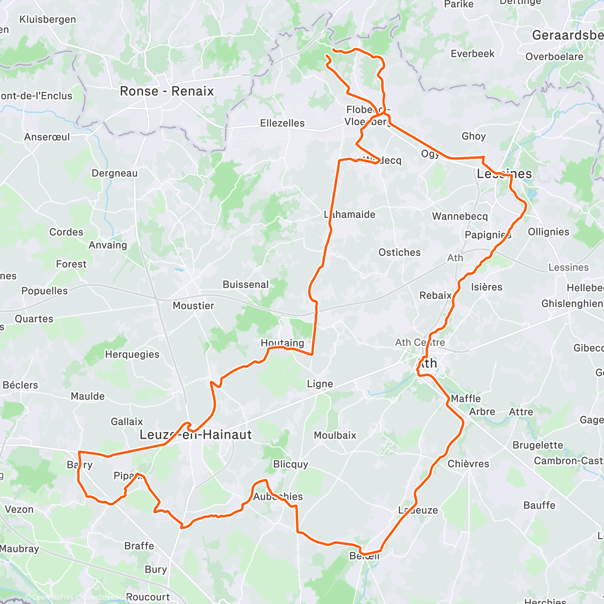 Map of the activity, Middagrit