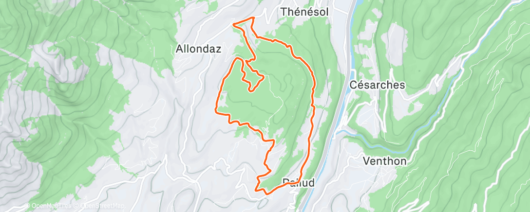 Карта физической активности (Marche dans l'après-midi)