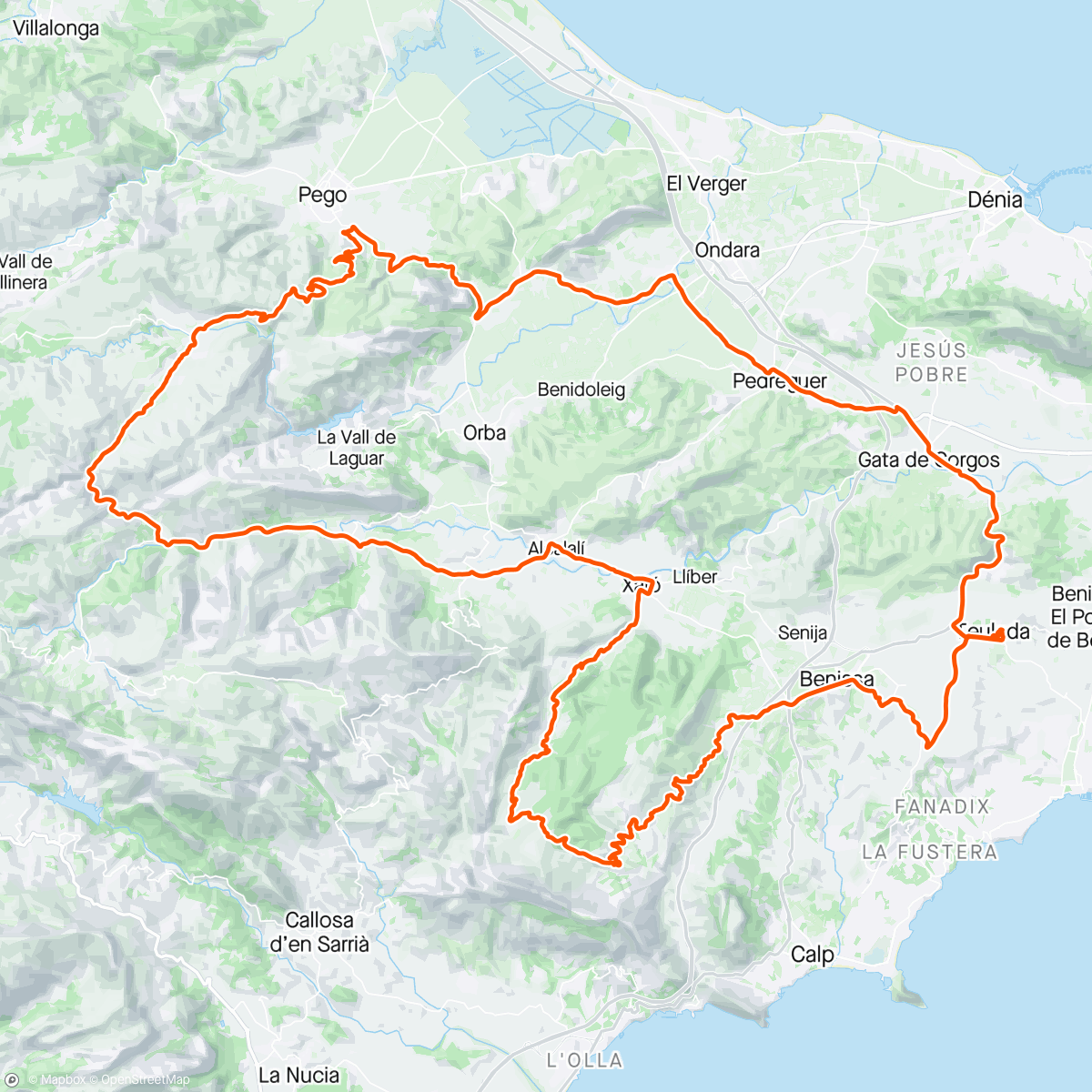 Map of the activity, Val d'ebo / Petracos/ Bèrnia