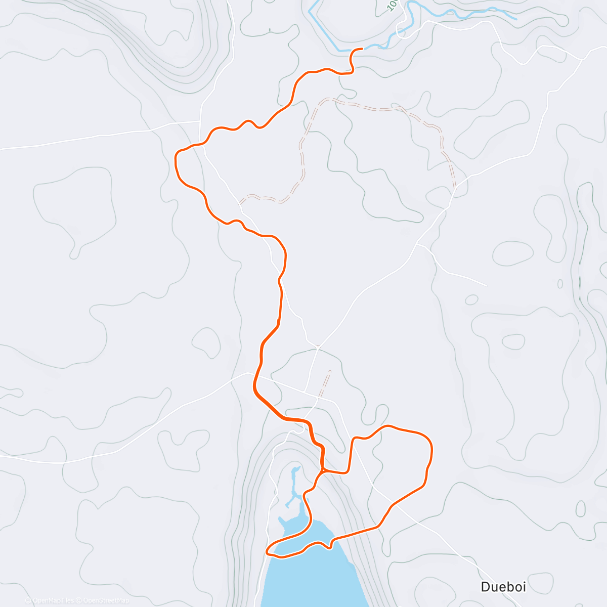 Map of the activity, Route rack up 1