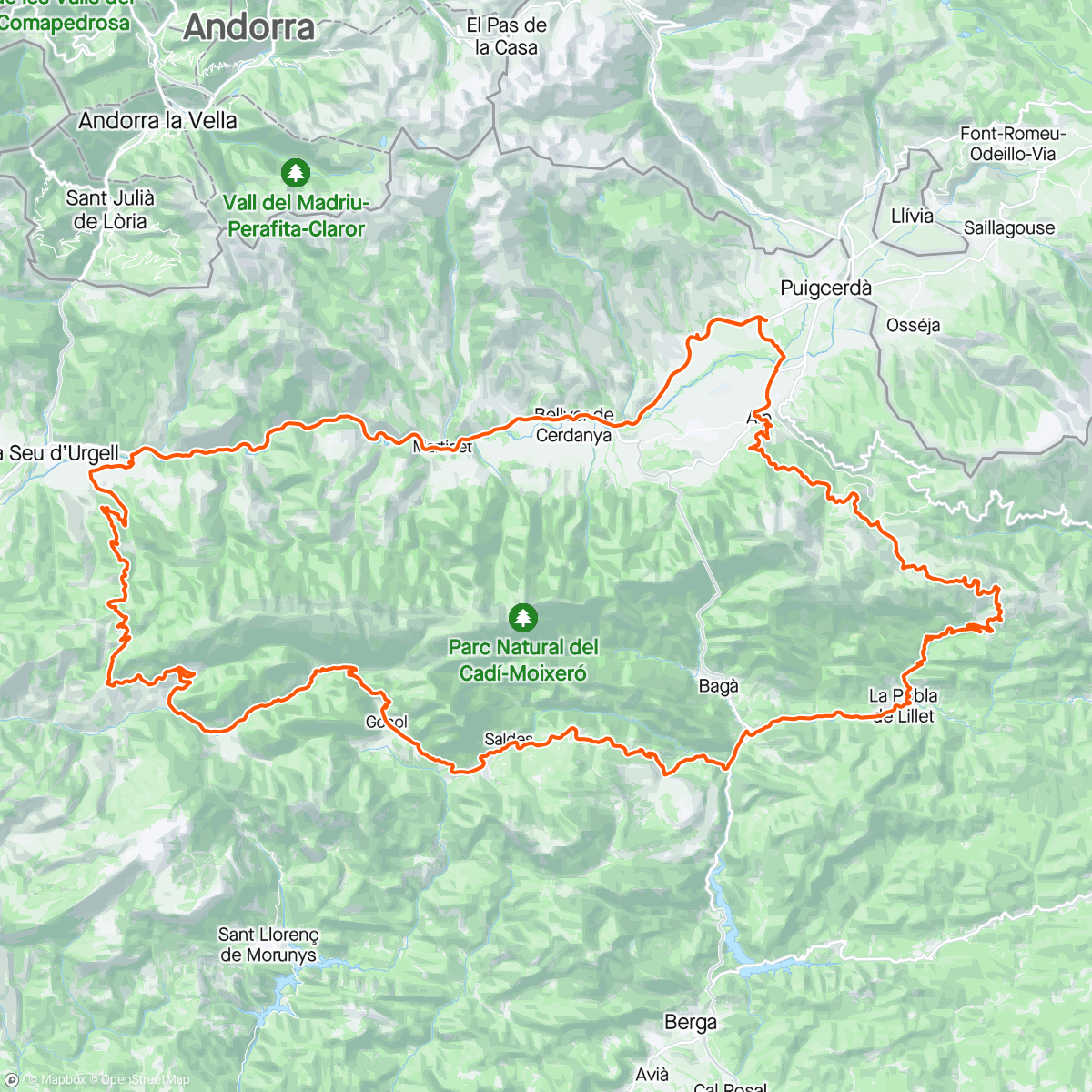 Map of the activity, Vuelta al Cadí Moixero 😵‍💫