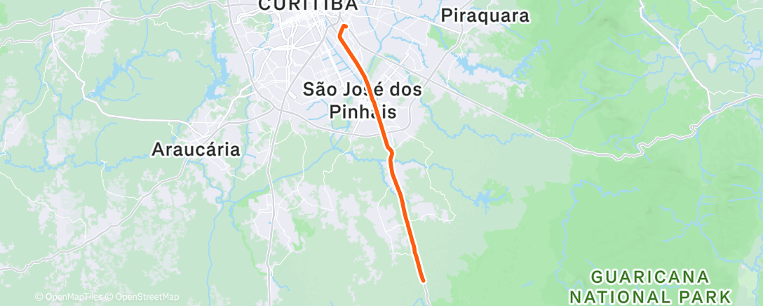 Map of the activity, Morning Ride