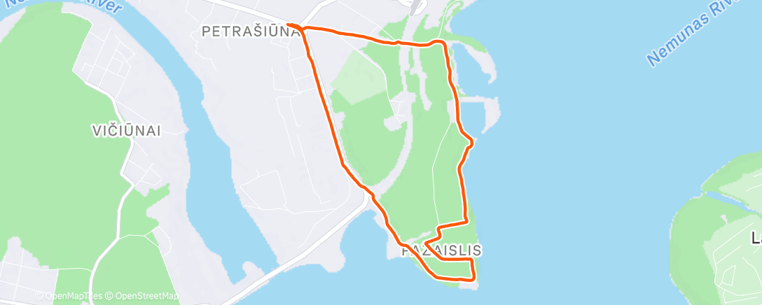Map of the activity, Morning Run