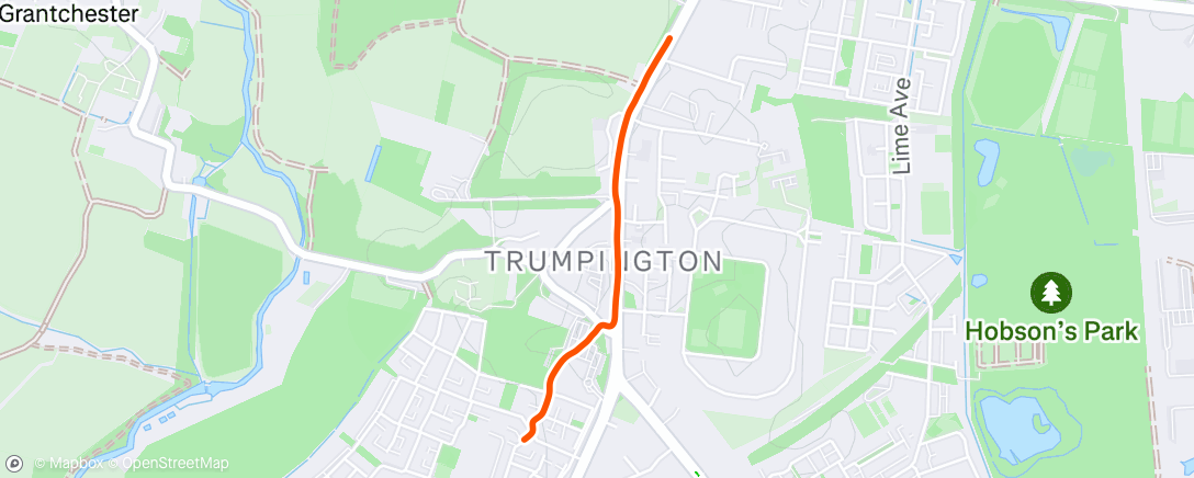 Map of the activity, Morning Run