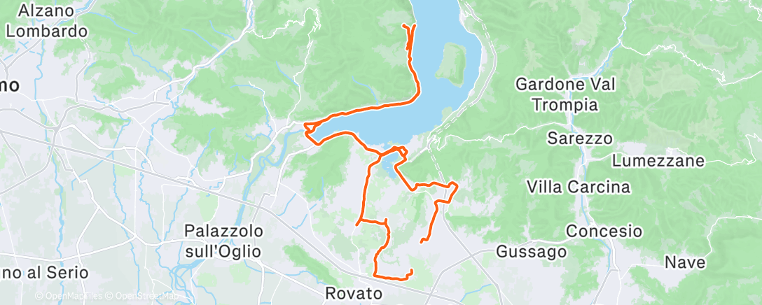 Carte de l'activité Pedalata mattutina