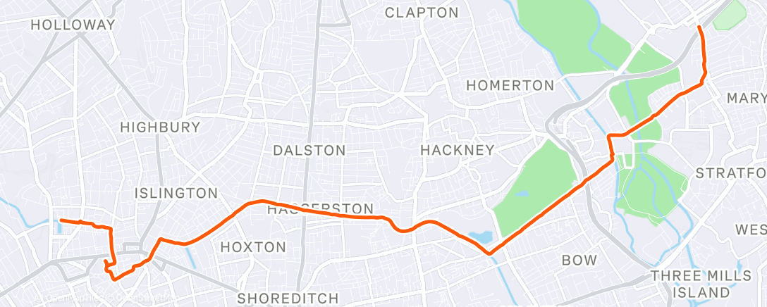 Map of the activity, Morning Ride