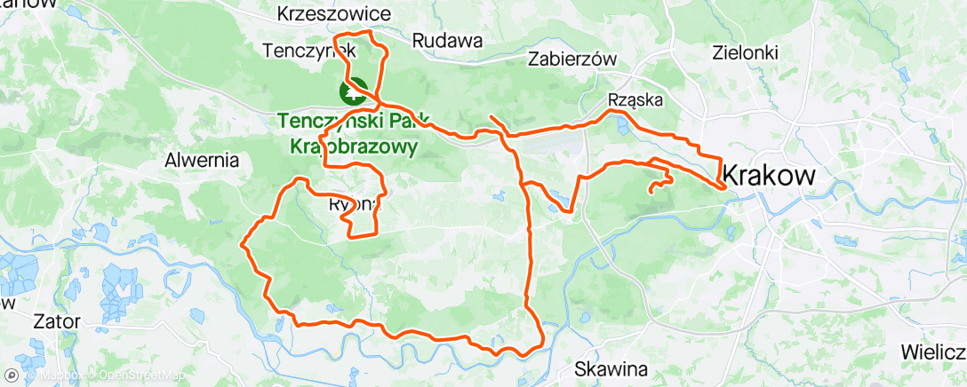 Map of the activity, Coffe Ride ku pamięci Piotra 🙏🚴❤️