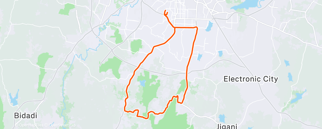 Map of the activity, Morning Ride