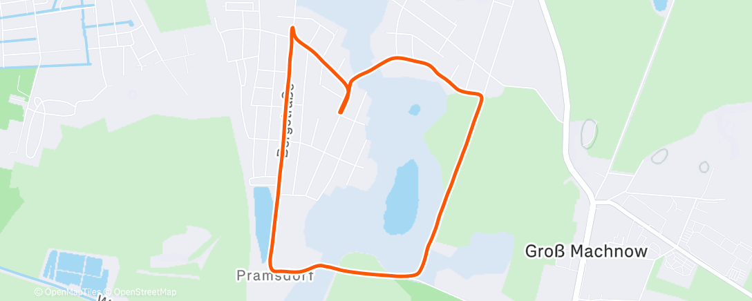 Map of the activity, Lauf am Nachmittag