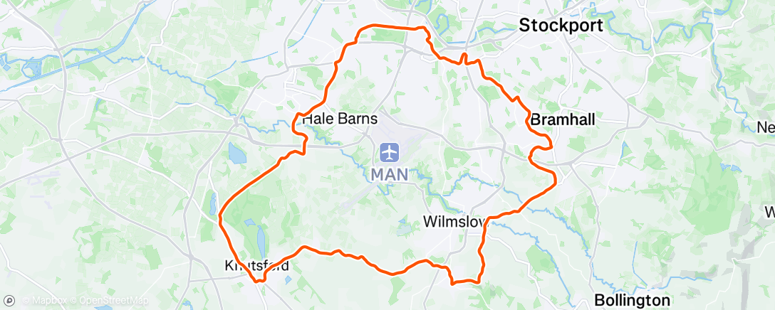 Map of the activity, Lunch Ride