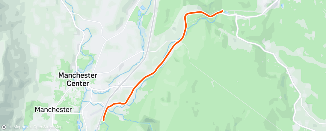 Map of the activity, Ride from Bromley back to start of hike