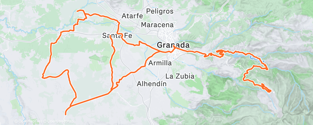 Map of the activity, sun is not for every day