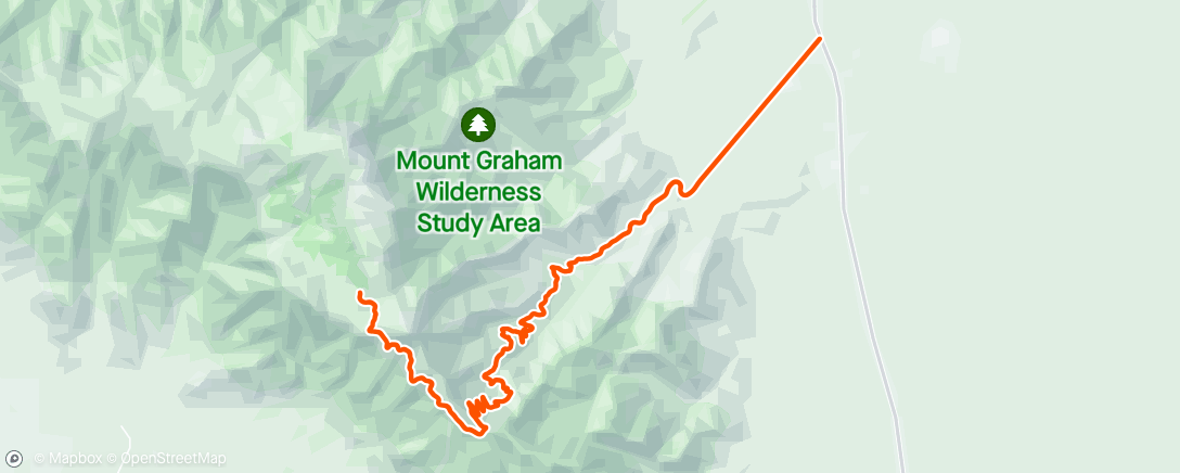 Map of the activity, Mount Graham
