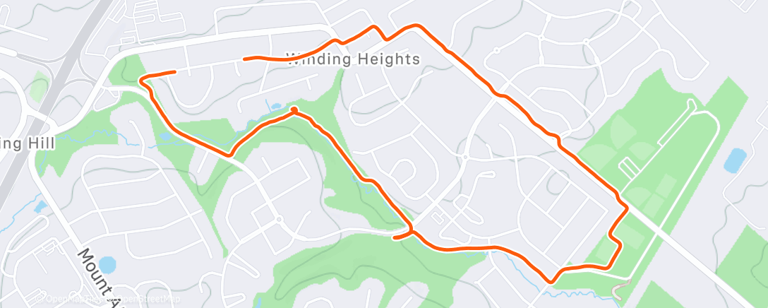 Карта физической активности (Afternoon Run)