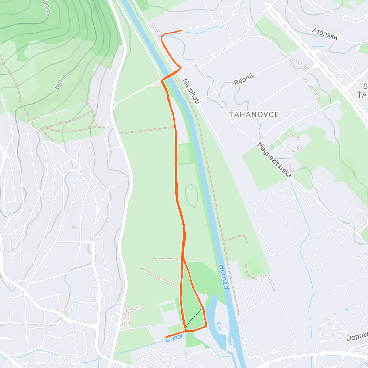 Карта физической активности (Ľahký tempák 5km)