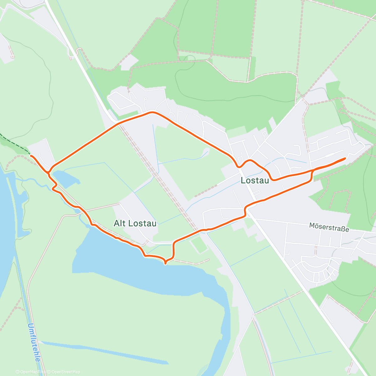 Map of the activity, Spaziergang am Nachmittag