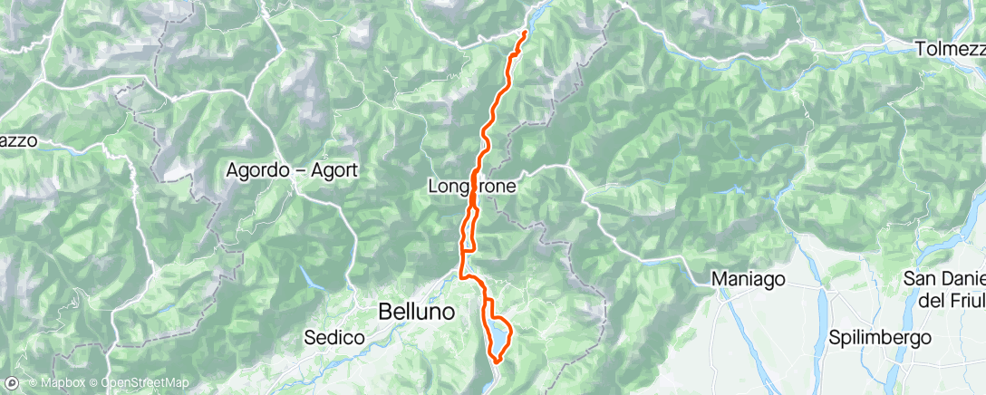 Map of the activity, Giro del lago di S.Croce
