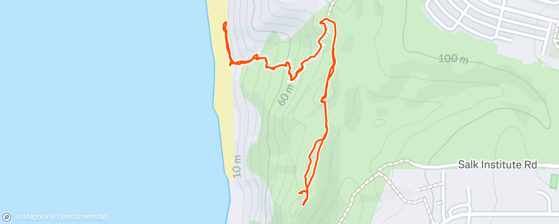 Map of the activity, Lunch Hike