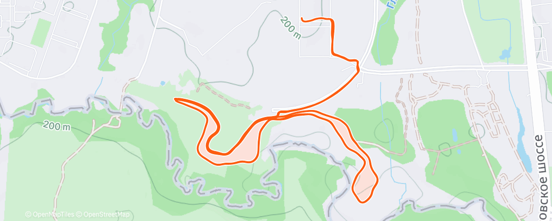 Map of the activity, Вечерний забег