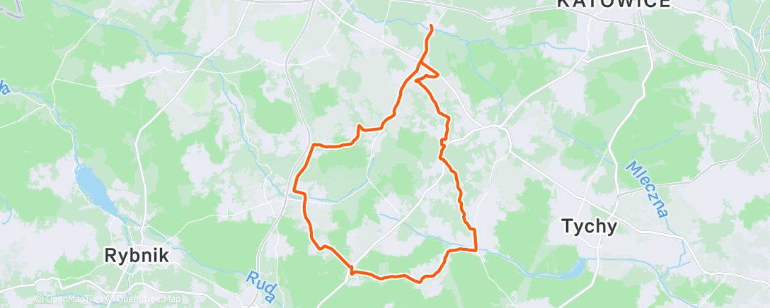 Map of the activity, Lunch Gravel Ride