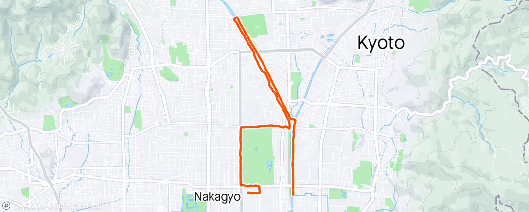 Map of the activity, Easy long run