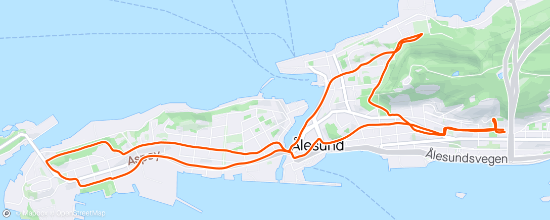 Map of the activity, Nå blir det Stolpejakt i Ålesund.