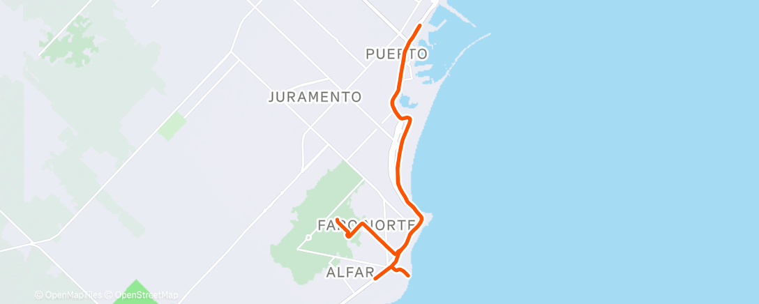 Map of the activity, Фартлек