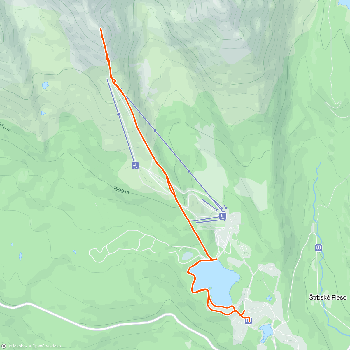 Map of the activity, na Predne Solisko 🇸🇰🏔️🏃
