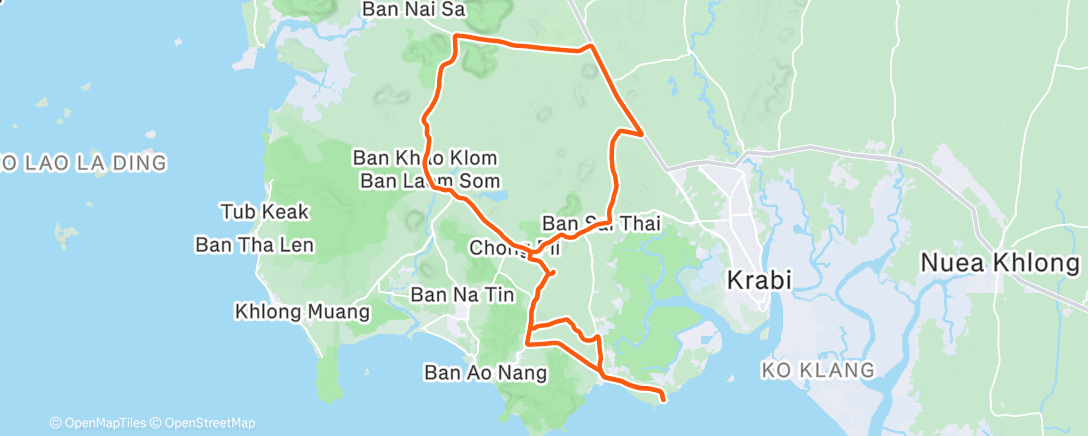 Map of the activity, Lunch Ride